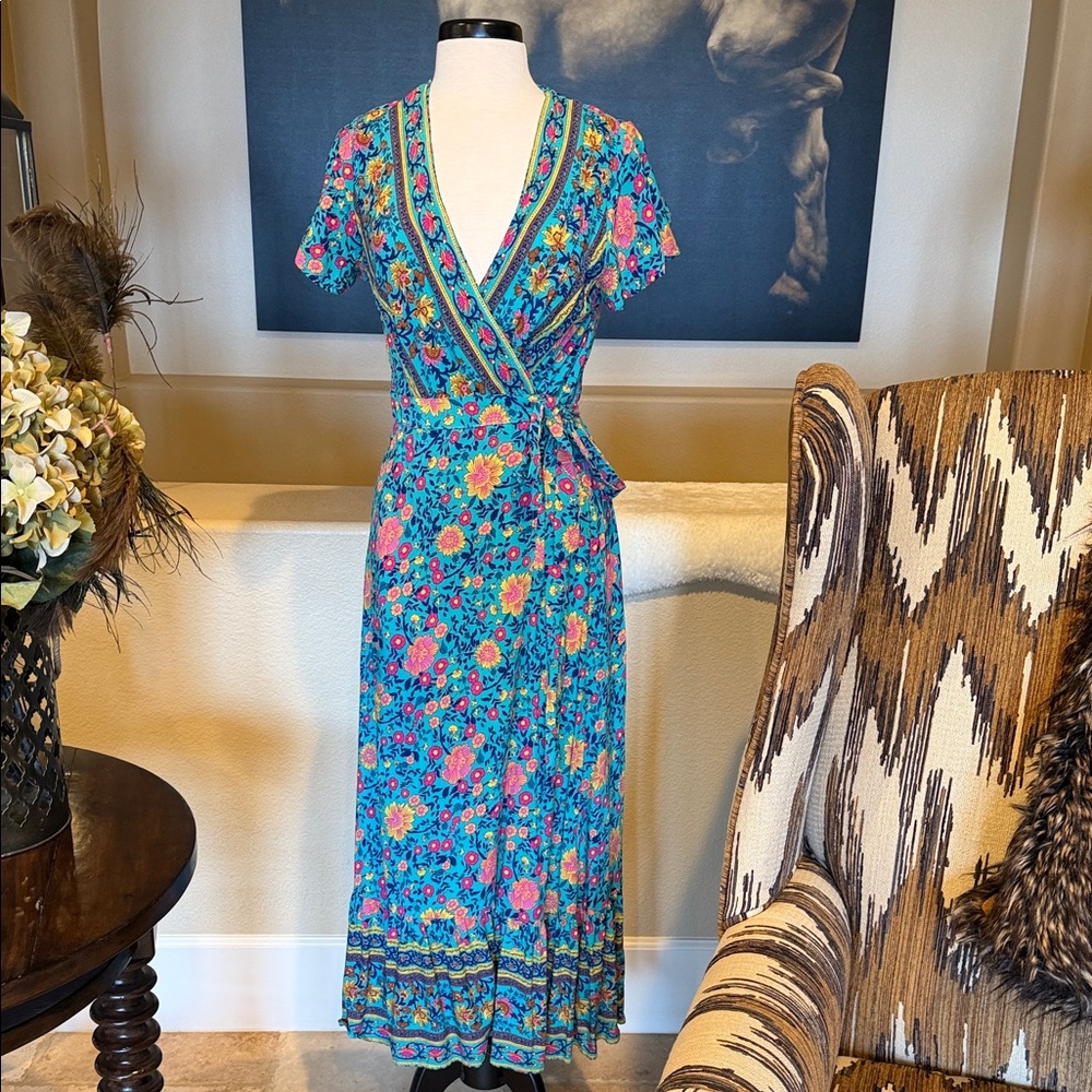 Floral Wrap Maxi Dress Boho style